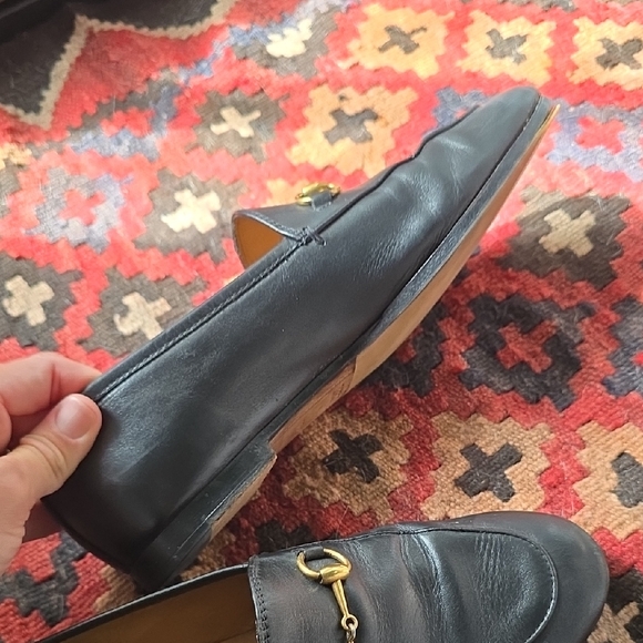 Gucci Black Leather Loafers Horsebit Authentic - Picture 11 of 16